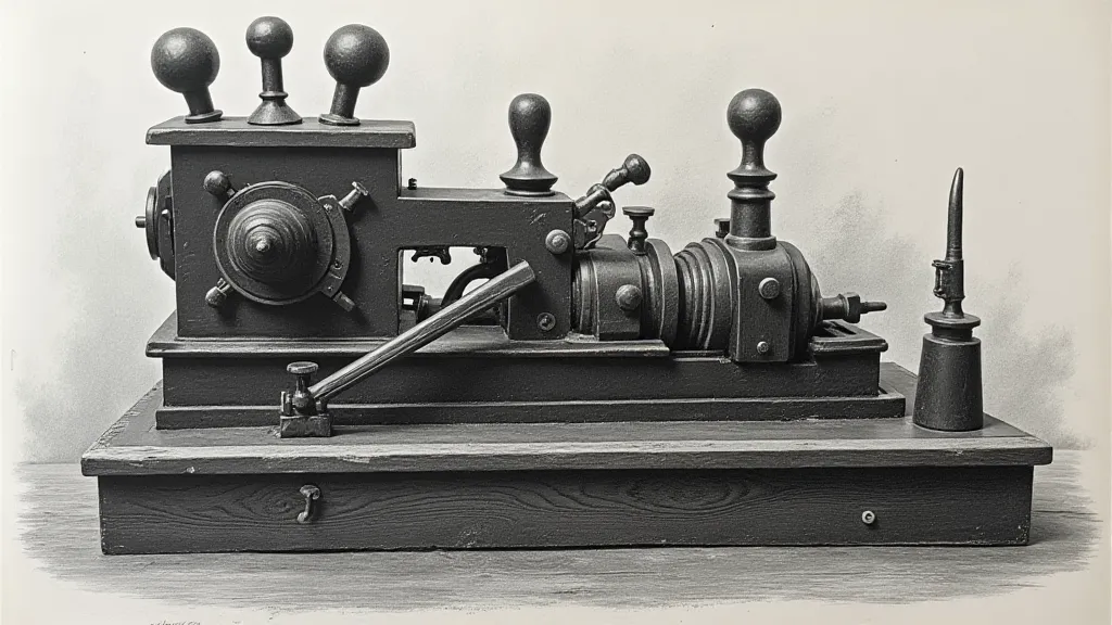 19th-century bone button making machine