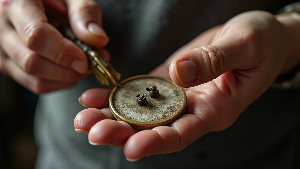 Restoration of a military button