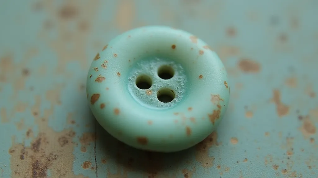 Faded turquoise Bakelite button