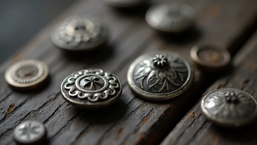 Antique German pewter buttons
