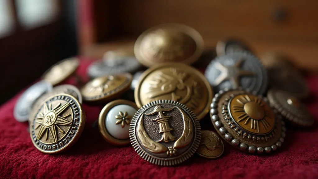 Antique military button collection