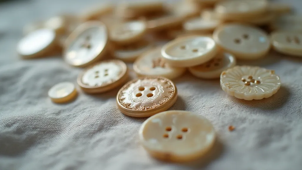 Vintage mother-of-pearl button collection