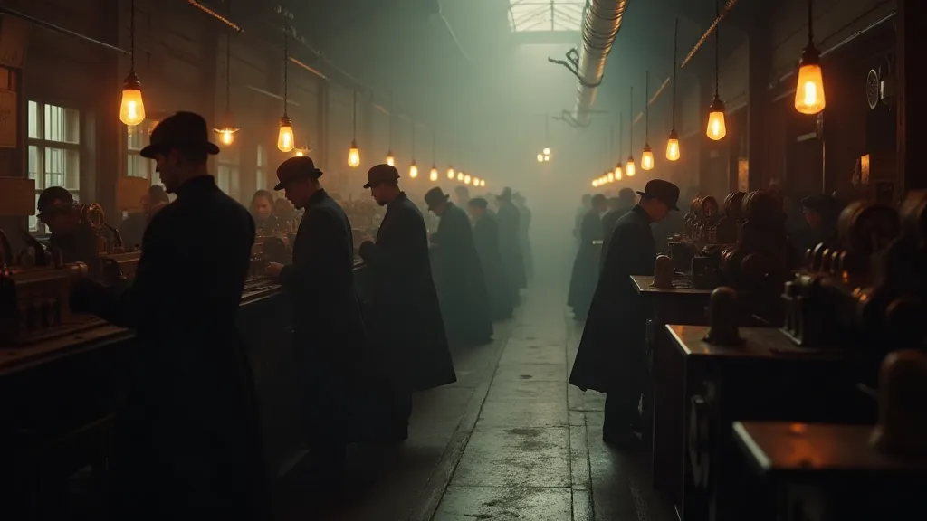 Victorian button factory interior