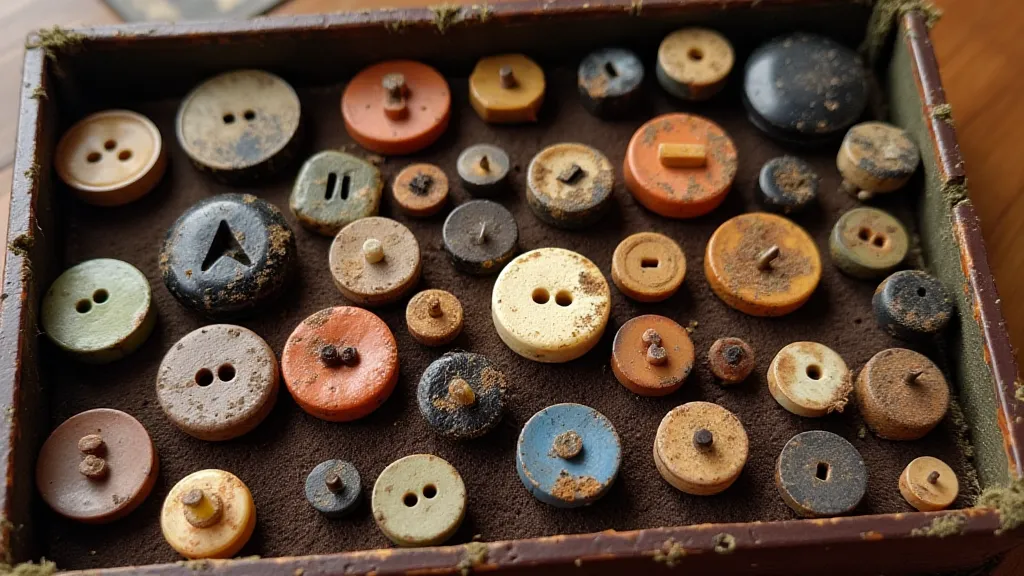 Vintage Button Collection in a Box